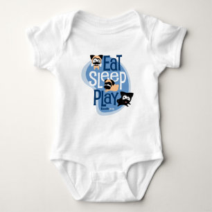 Essen Sie, schlafen Sie, spielen Sie! Kleid (blau) Baby Strampler