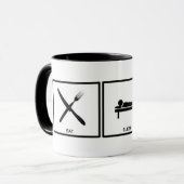 essen Sie, schlafen Sie, sudoku Tasse (Vorderseite Links)