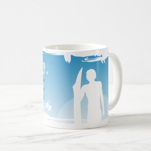 Essen Sie, schlafen Sie, surfen Sie Kaffeetasse (VorderseiteRechts)