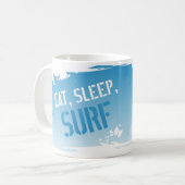 Essen Sie, schlafen Sie, surfen Sie Kaffeetasse (Vorderseite Links)
