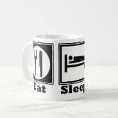 Essen Sie, schlafen Sie u. reiten Sie Kaffeetasse (Vorderseite Links)