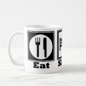 Essen Sie, schlafen Sie u. reiten Sie Kaffeetasse (Links)