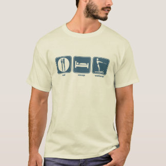 essen Sie, schlafen Sie, waterski T-Shirt