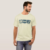 essen Sie, schlafen Sie, windsurf T-Shirt (Vorne ganz)