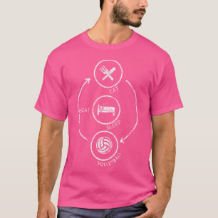 Essen Sie schlafen Volleyball für Frauen Beach Vol T-Shirt