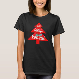Essen Sie schlafende Camp Wiederholung, Funny Camp T-Shirt