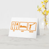 Essen Sie schlafende Cricket Karte (Gelbe Blume)