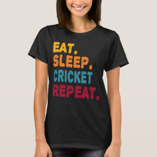 Essen Sie schlafende Cricket Wiederholung Boys Män T-Shirt