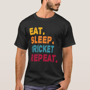 Essen Sie schlafende Cricket Wiederholung Boys Män T-Shirt