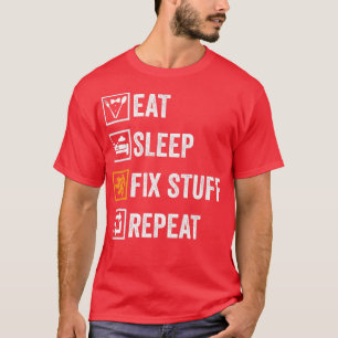 Essen Sie schlafende Fi Stuff Wiederholung für Rep T-Shirt