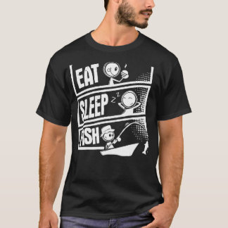 Essen Sie schlafende Fische Funny für Vater T-Shirt