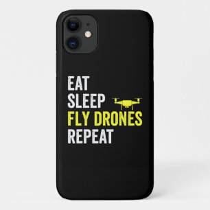 Essen Sie schlafende Fly Drones Wiederholen Drone  Case-Mate iPhone Hülle