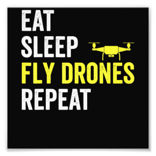 Essen Sie schlafende Fly Drones Wiederholen Drone  Fotodruck