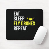 Essen Sie schlafende Fly Drones Wiederholen Drone Mousepad (Mit Mouse)