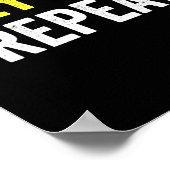 Essen Sie schlafende Fly Drones Wiederholen Drone Poster (Ecke)