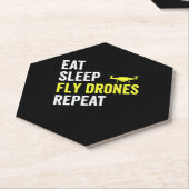 Essen Sie schlafende Fly Drones Wiederholen Drone Untersetzer (angewinkelt)