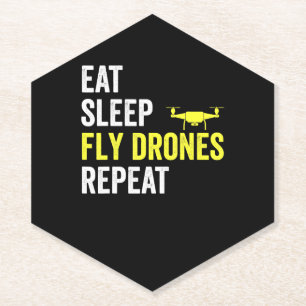 Essen Sie schlafende Fly Drones Wiederholen Drone  Untersetzer