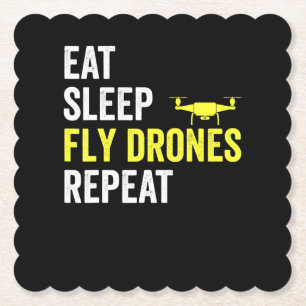 Essen Sie schlafende Fly Drones Wiederholen Drone  Untersetzer