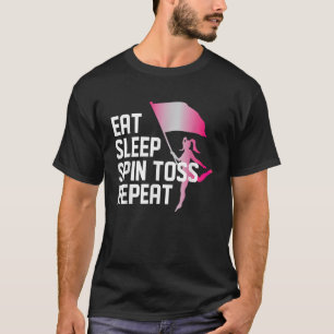 Essen Sie schlafende Spin Toss Wiederholung Farbsc T-Shirt