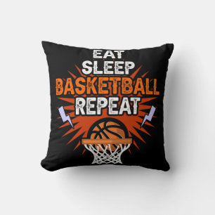 Essen Sie schlafenden Basketball Wiederholen Spiel Kissen