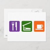 Essen Sie schlafenden Kaffee Postkarte (Vorne/Hinten)