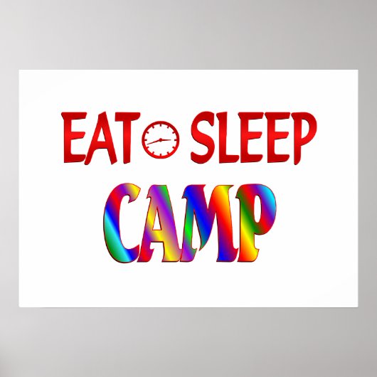 Essen Sie schlafendes Camp Poster (Vorne)