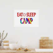 Essen Sie schlafendes Camp Poster (Küche)