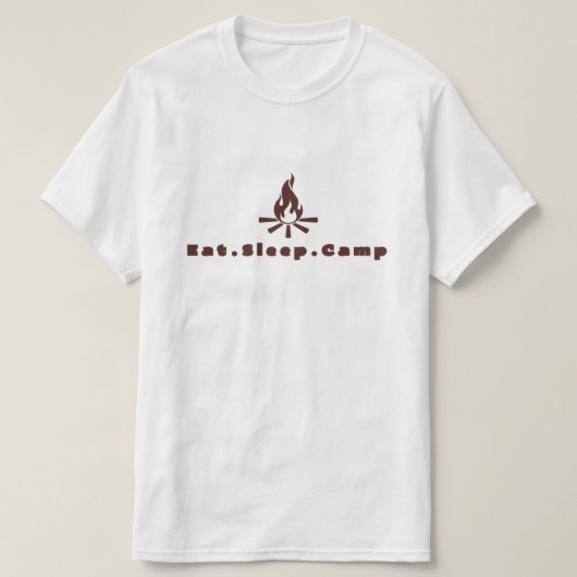 Essen Sie schlafendes Camp T-Shirt (Design vorne)