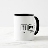 Essen Sie schlafendes Spiel über Kaffee Tasse (VorderseiteRechts)