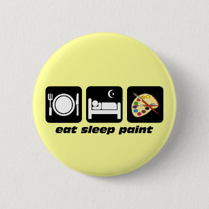 Essen Sie Schlaffarbe Button