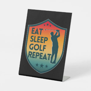 ESSEN SIE SCHLAFGOLF WIEDERHOLEN SOCKELSCHILD
