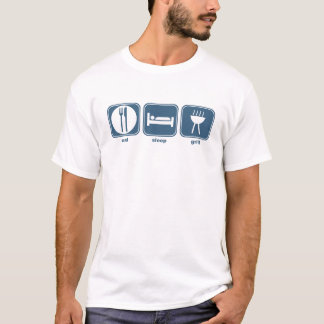 essen Sie Schlafgrill T-Shirt