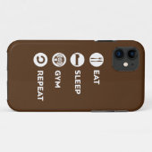 ESSEN SIE SCHLAFGYM WIEDERHOLEN  Case-Mate iPhone HÜLLE (Rückseite (Horizontal))