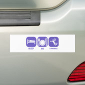 essen Sie Schlafhandball Autoaufkleber (Auf Auto)