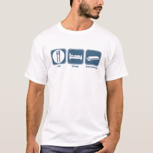 essen Sie Schlafharmonika T-Shirt