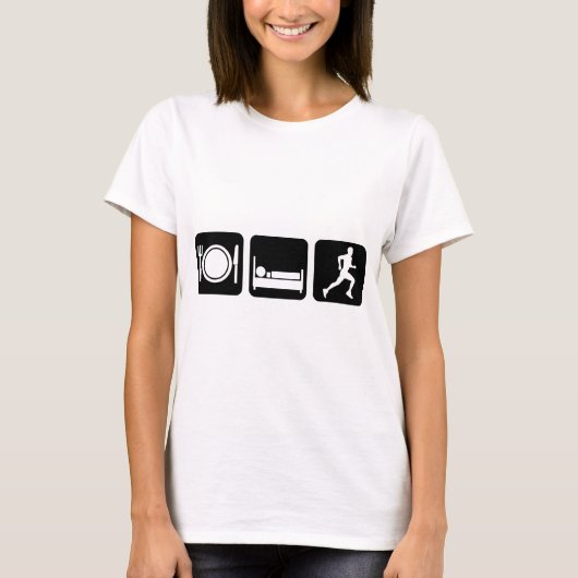 essen Sie Schlaflauf T-Shirt (Vorderseite)