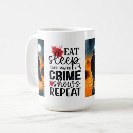 Essen Sie schlaflose Uhr Kaffeetasse