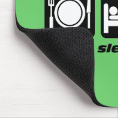 essen Sie Schlafmathe Mousepad (Ecke)
