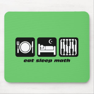 essen Sie Schlafmathe Mousepad