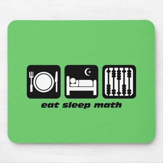 essen Sie Schlafmathe Mousepad (Vorne)