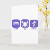 Essen Sie SchlafNetball Karte (Gelbe Blume)