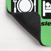 Essen Sie Schlafpfeile Mousepad (Ecke)