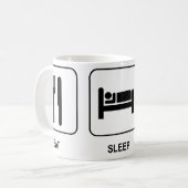 Essen Sie Schlafrollerblade-Tasse Kaffeetasse (Vorderseite Links)