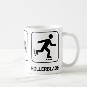 Essen Sie Schlafrollerblade-Tasse Kaffeetasse