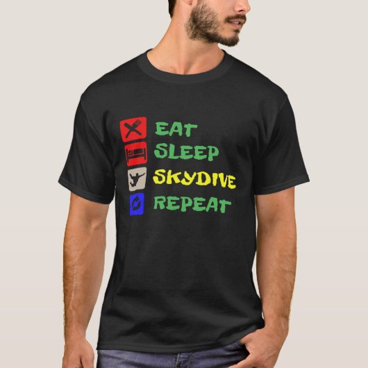 ESSEN SIE SCHLAFSKYDIVE T-Shirt (Vorderseite)