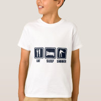 Essen Sie Schlafsnooker-Wiederholungs-T-Shirt