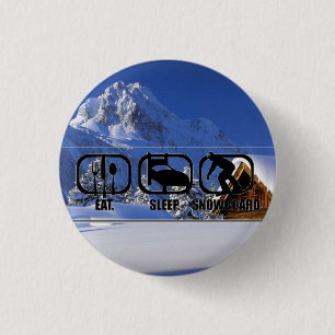 Essen Sie SchlafSnowboard mit Wintermärchenland Button