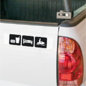 Essen Sie SchlafSnowmobile Autoaufkleber (Auf Lkw)