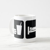 Essen Sie SchlafSnowmobile Kaffeetasse (Vorderseite Links)