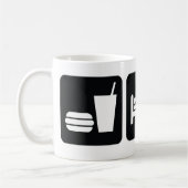 Essen Sie SchlafSnowmobile Kaffeetasse (Links)
